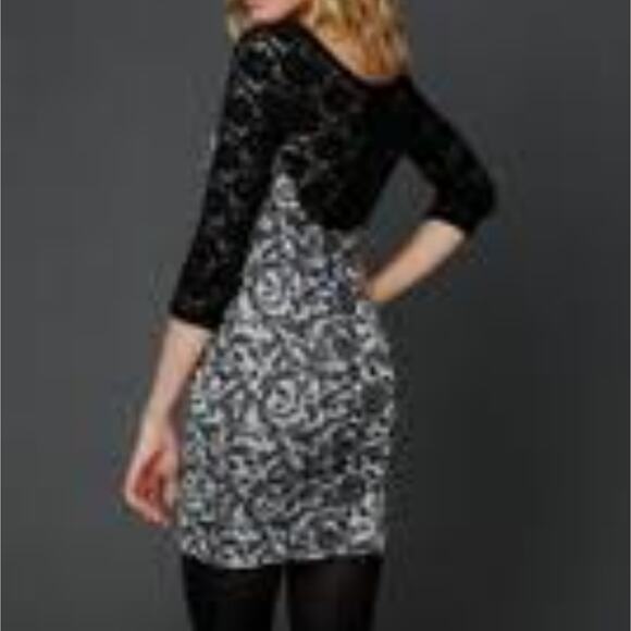 Free People Love You To Pieces Bodycon Damask Brocade Jacquard Dress - Picture 6 of 15